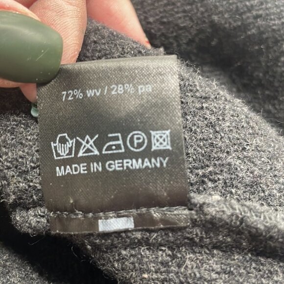 𝅺PETER Mahler zip up sweater gray wool blend career soft blazer jacket sz sm - Picture 4 of 9